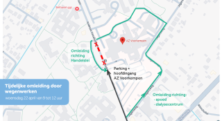 Tijdelijke wegomlegging woensdagvoormiddag 22 april